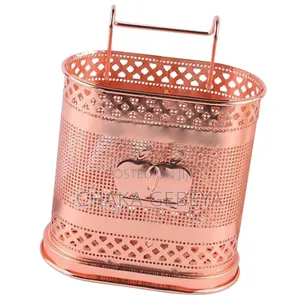 Kitchen Utensil Holder - Gold Color - Stainless Steel