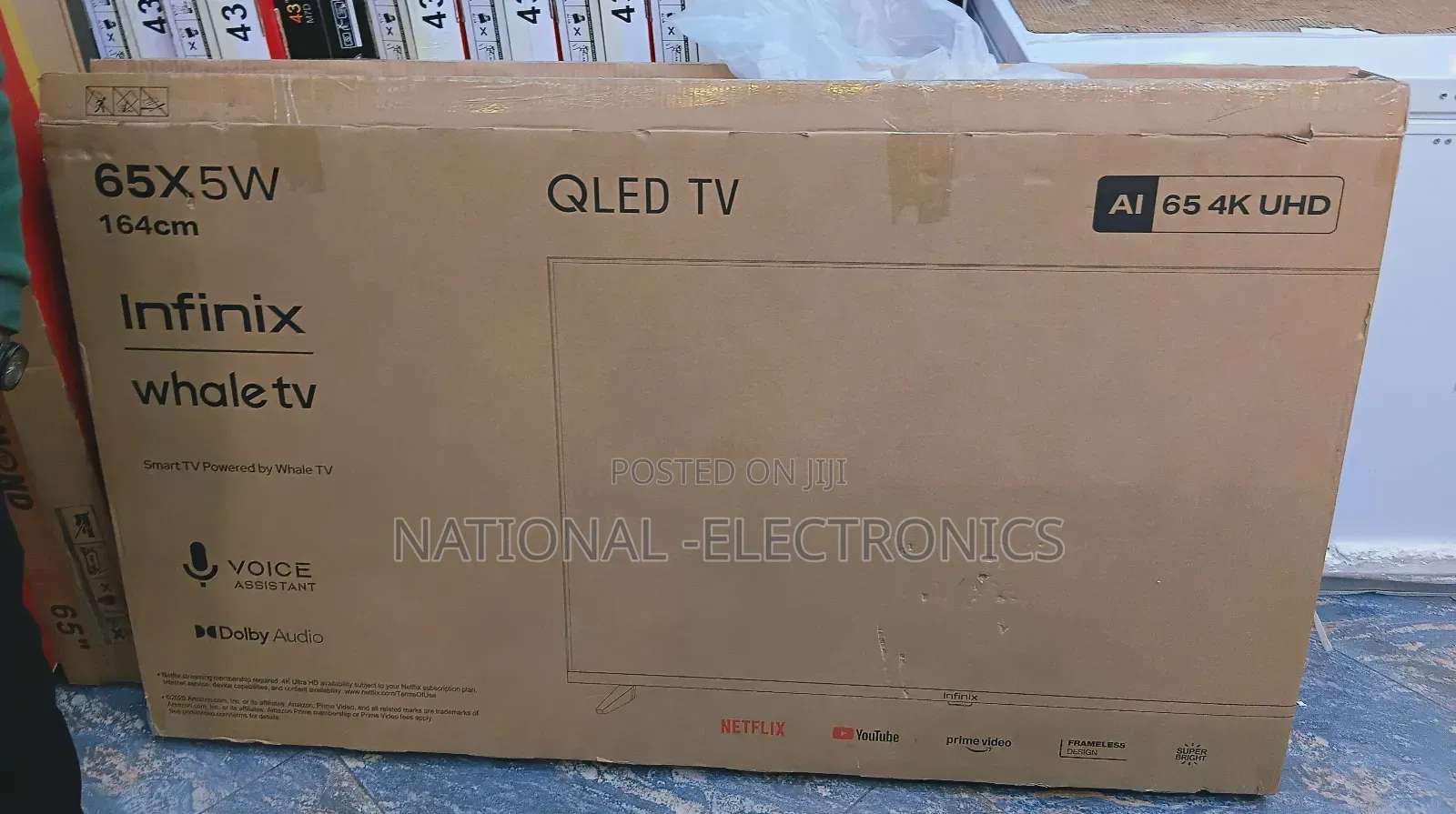 Infinix 65 Inch Tv Qled Frameless Nwe 2025 Model Original Tv