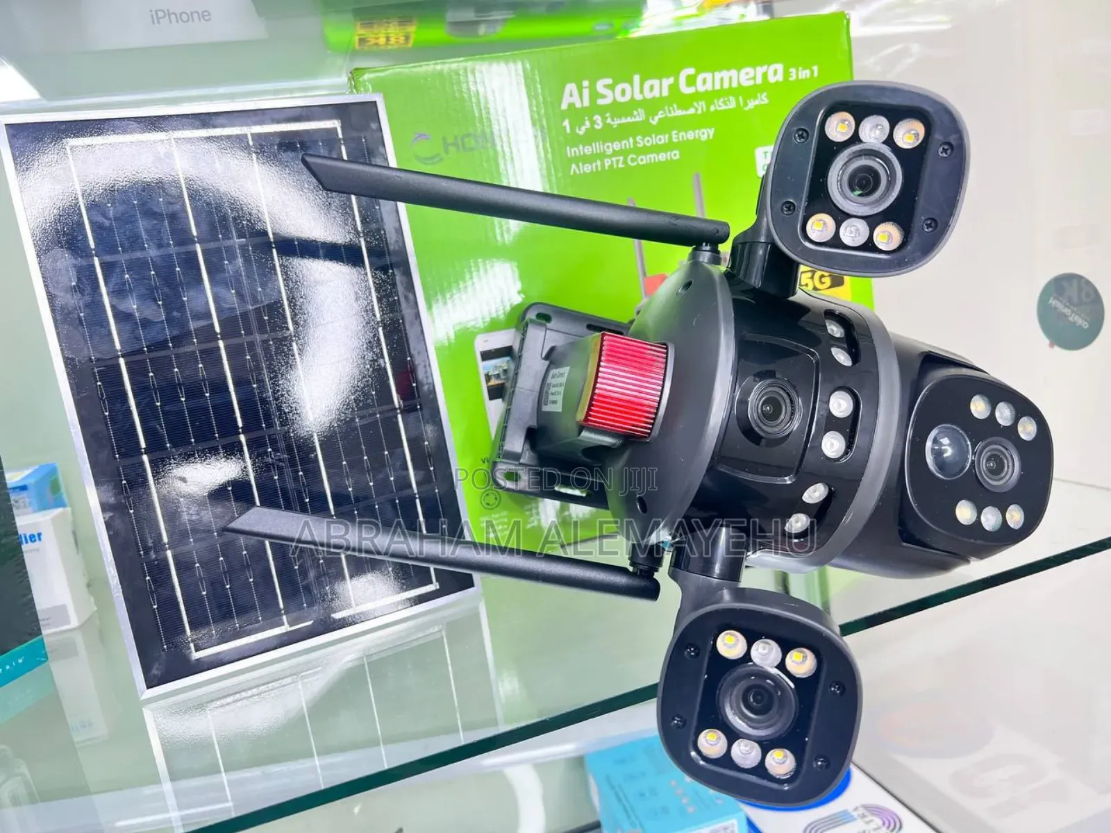 በፀሀይ ብርሀን መስራት የሚችል 3-in-1 ካሜራ እና 4g Sim Card