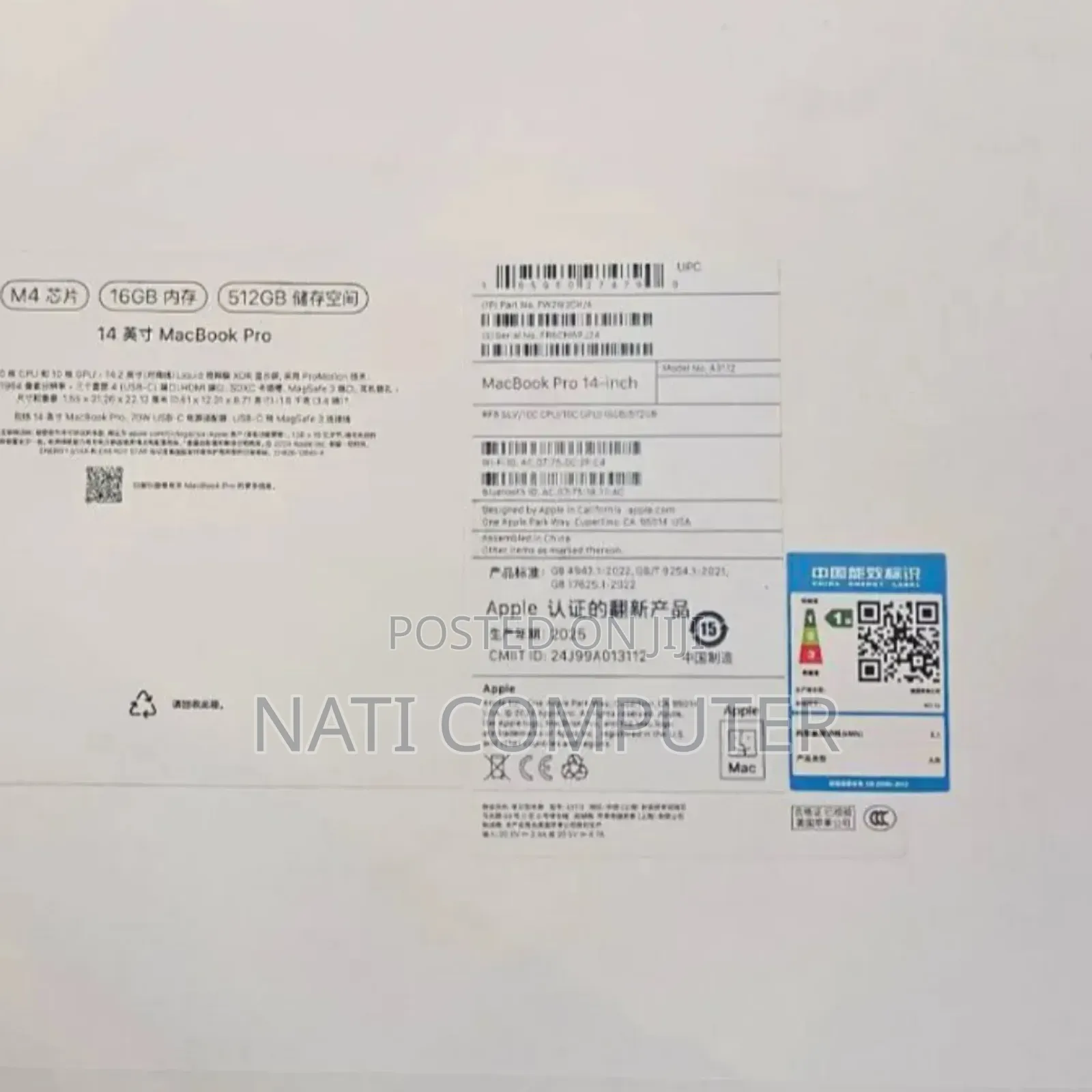 New Apple MacBook Pro 2024 M4 14-inch 16GB Apple M4 Pro SSD 512GB