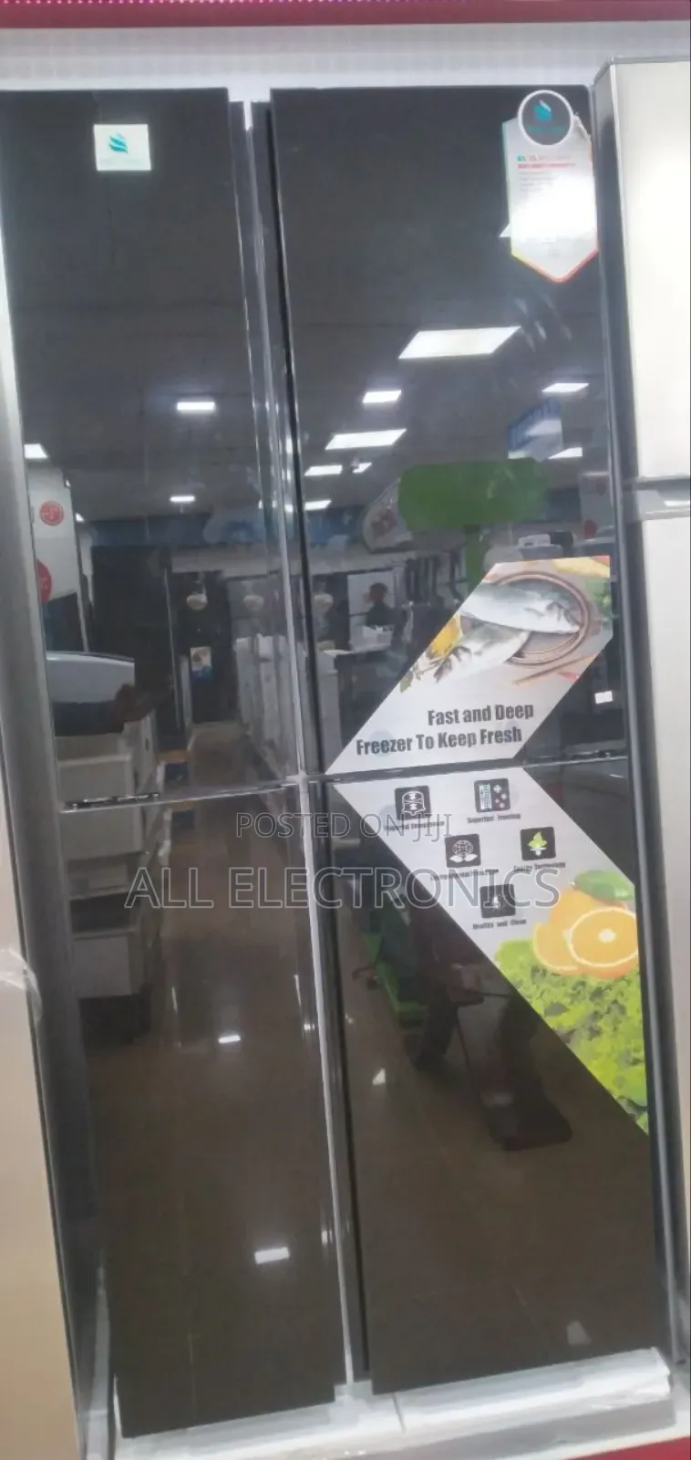 Blu Magic 4 Door Blach Color Fridge