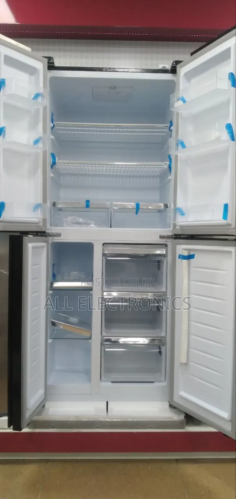 Blu Magic 4 Door Blach Color Fridge
