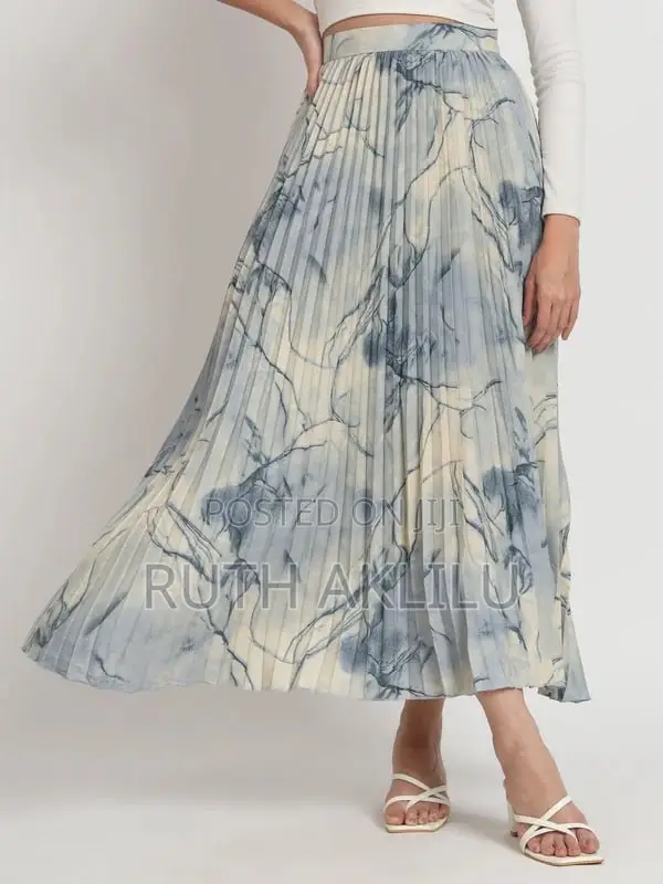 A-Line Long Printed Skirt