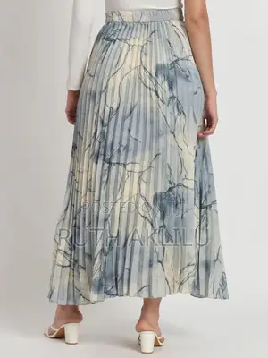 A-Line Long Printed Skirt