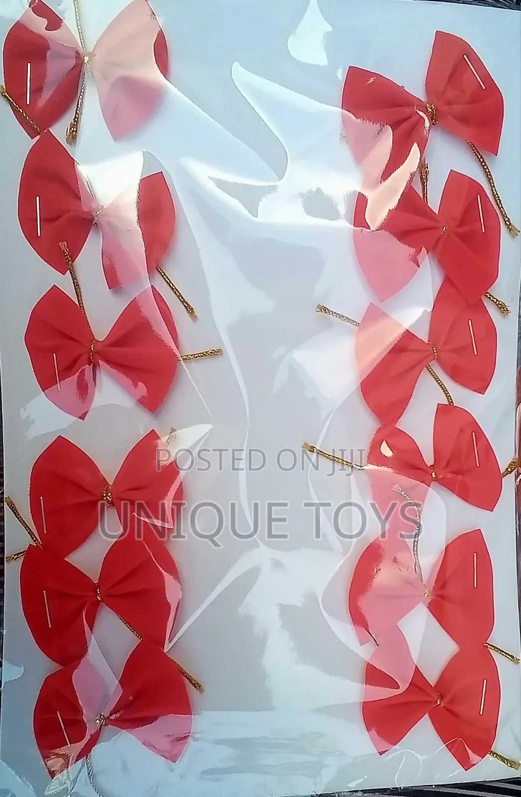 Small Red Ribbon Bows (12 Pcs) 100 Birr Per Set