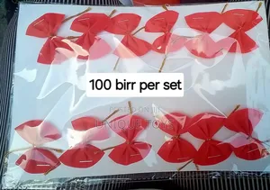 Small Red Ribbon Bows (12 Pcs) 100 Birr Per Set