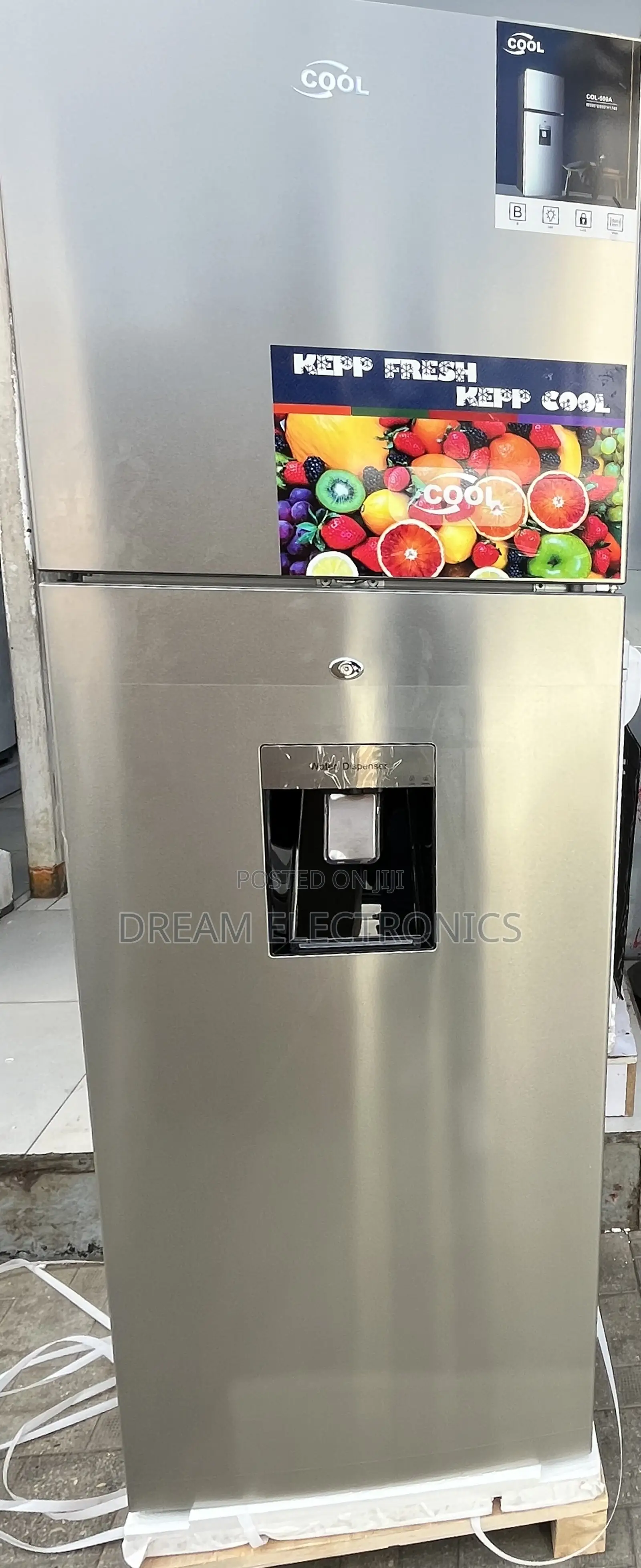 Cool 500 Litre Refrigerator and Freezer With Water Dispenser
