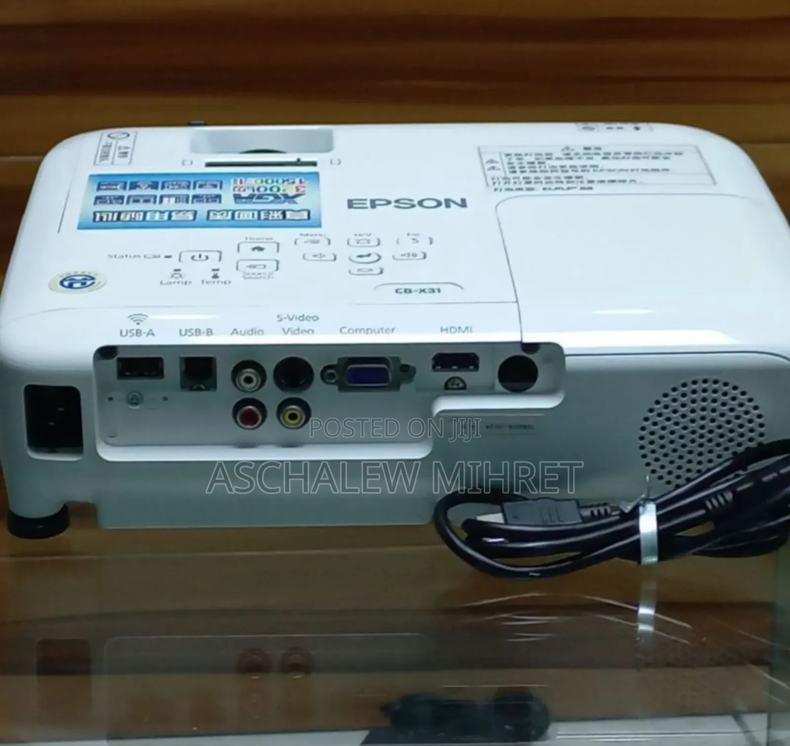 Epson Projector Model Name: Cb-X31 Hardware Interface: Vga, Usb, Hd
