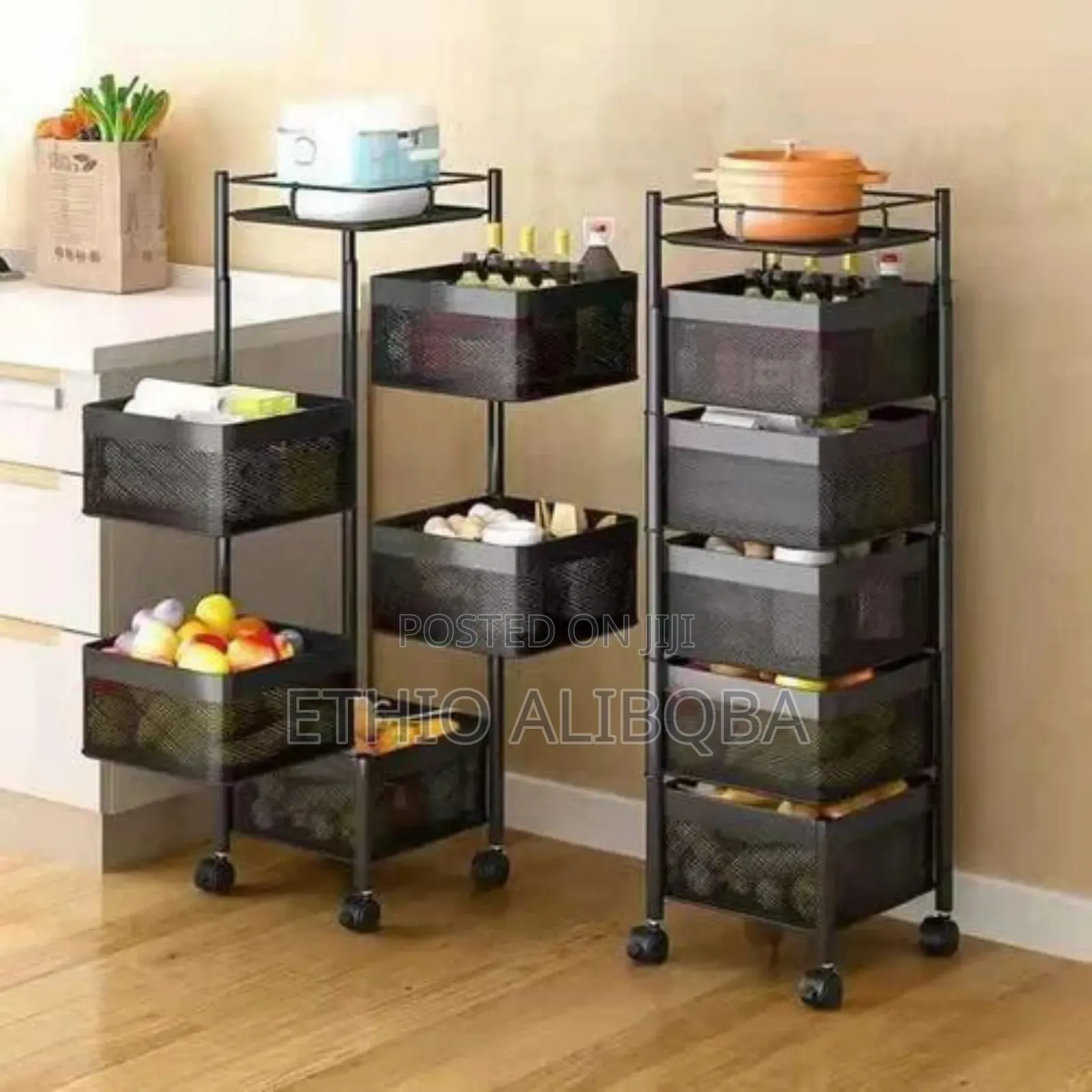 5 Layer Moveable Kitchen Storage Rack