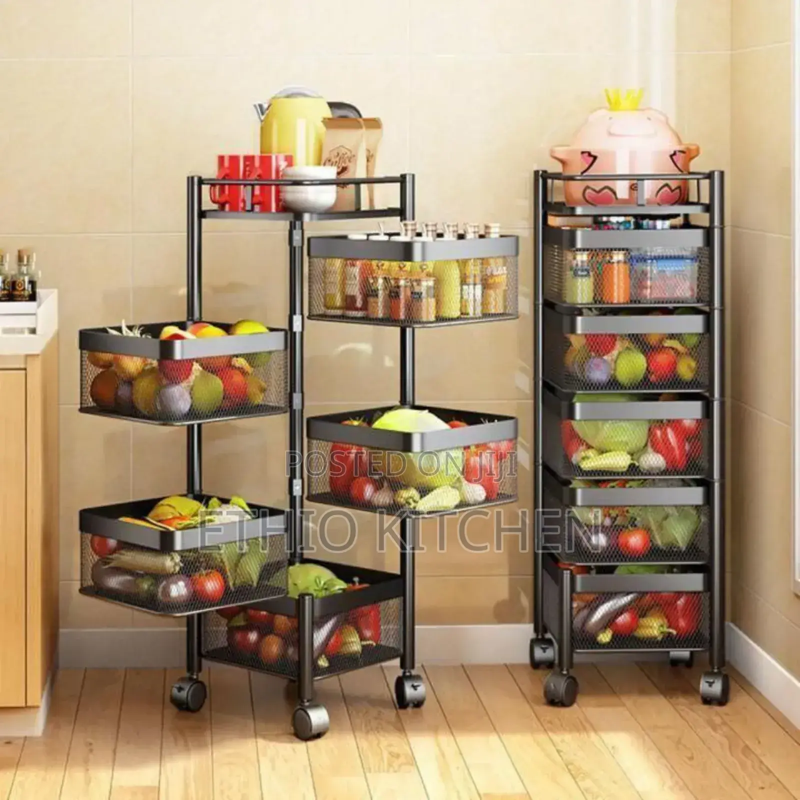 5 Layer Moveable Kitchen Storage Rack