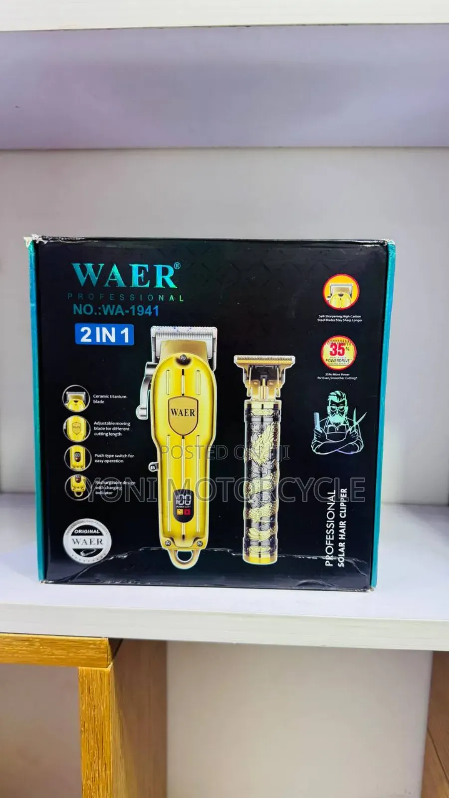 Waer Professional Hair Clipper 2in1 Hair Clipper 00hqir Clip 2in1 Trim