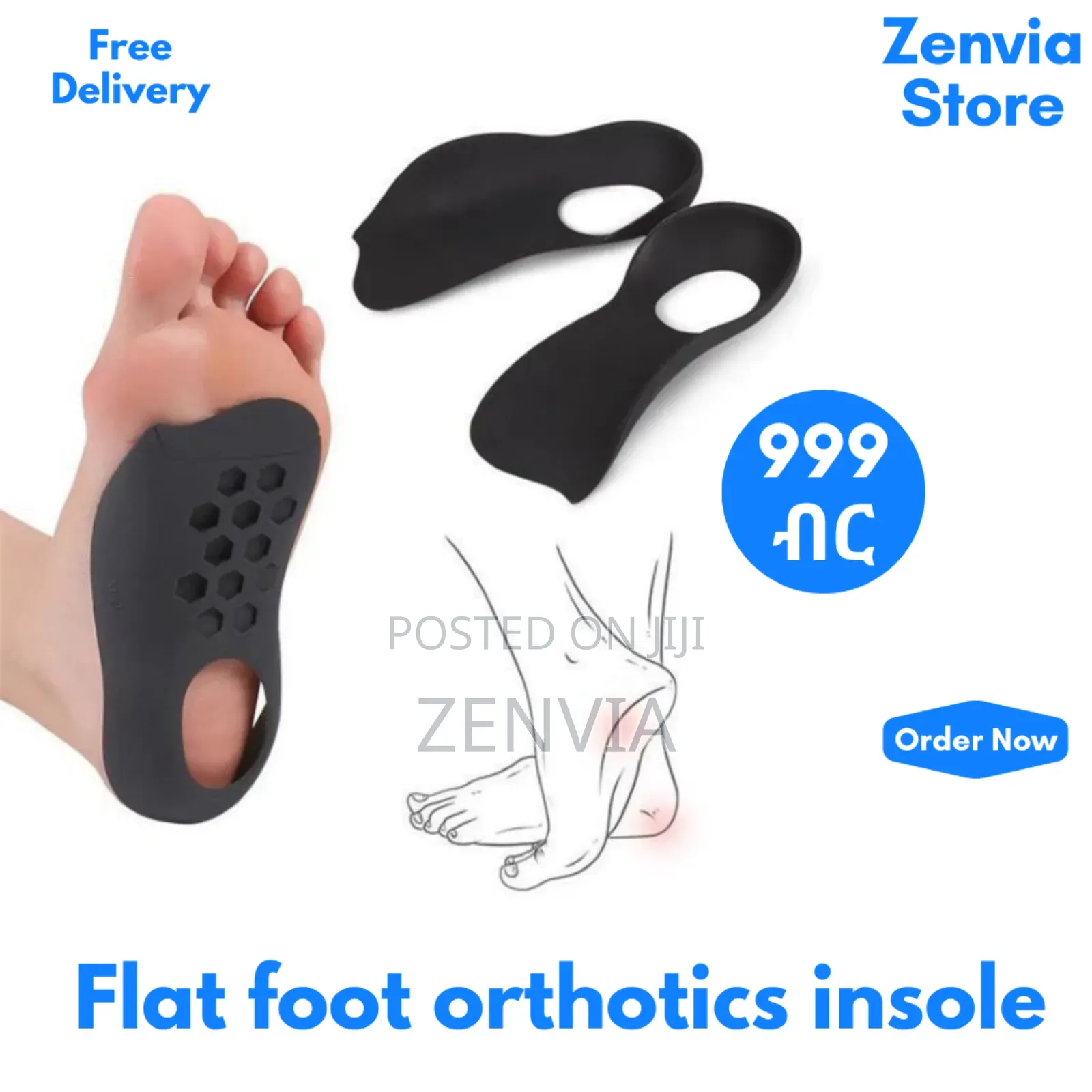 Unisex Flat Foot Orthodontics Insole / Free Delivery/