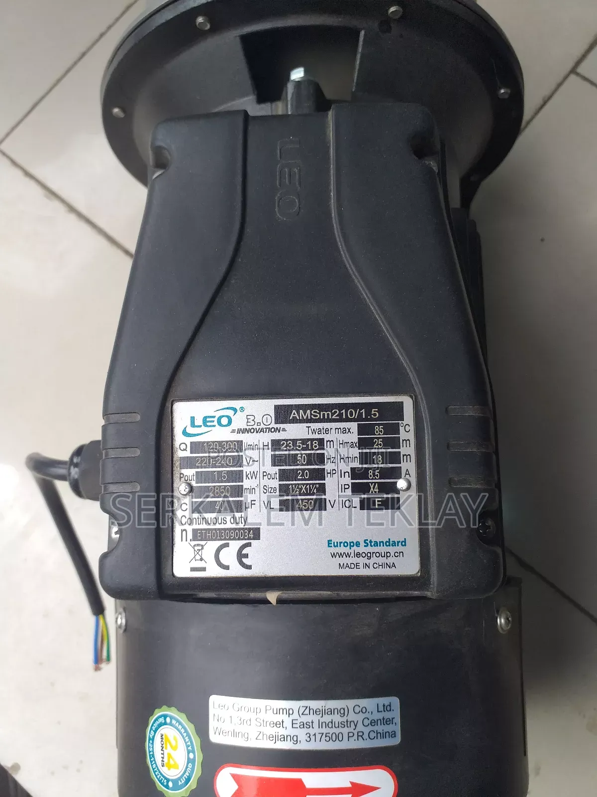 Leo 2hp Stainless Stell Pump Max Temprature=85°C(1 1/2"-1 1/4")