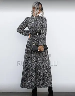 Photo - Allover Print Button Front Dress