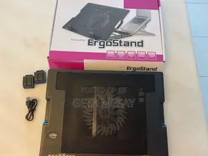 Photo - Laptop Stand With a Cooling Pad and a Silent Fan Ergostand Pc Stand