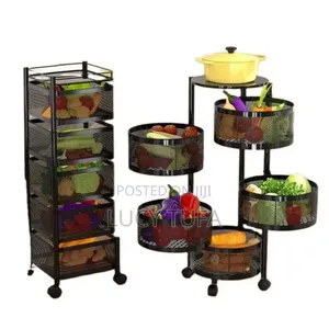 Moveable and Rotatable Kitchen Storage Rack