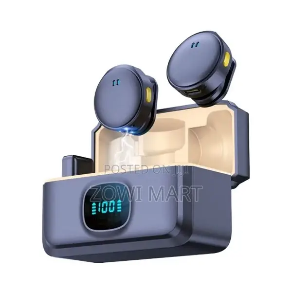 2mic Wireless Lapel Microphone Noise Cancelling, Magnetic Clip