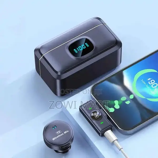 2mic Wireless Lapel Microphone Noise Cancelling, Magnetic Clip