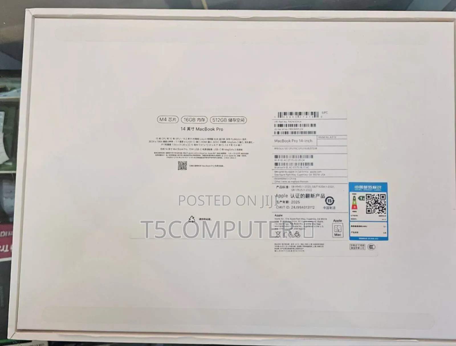 New Apple MacBook Pro 2024 M4 14-Inch 16GB Apple M4 Pro SSD 512GB