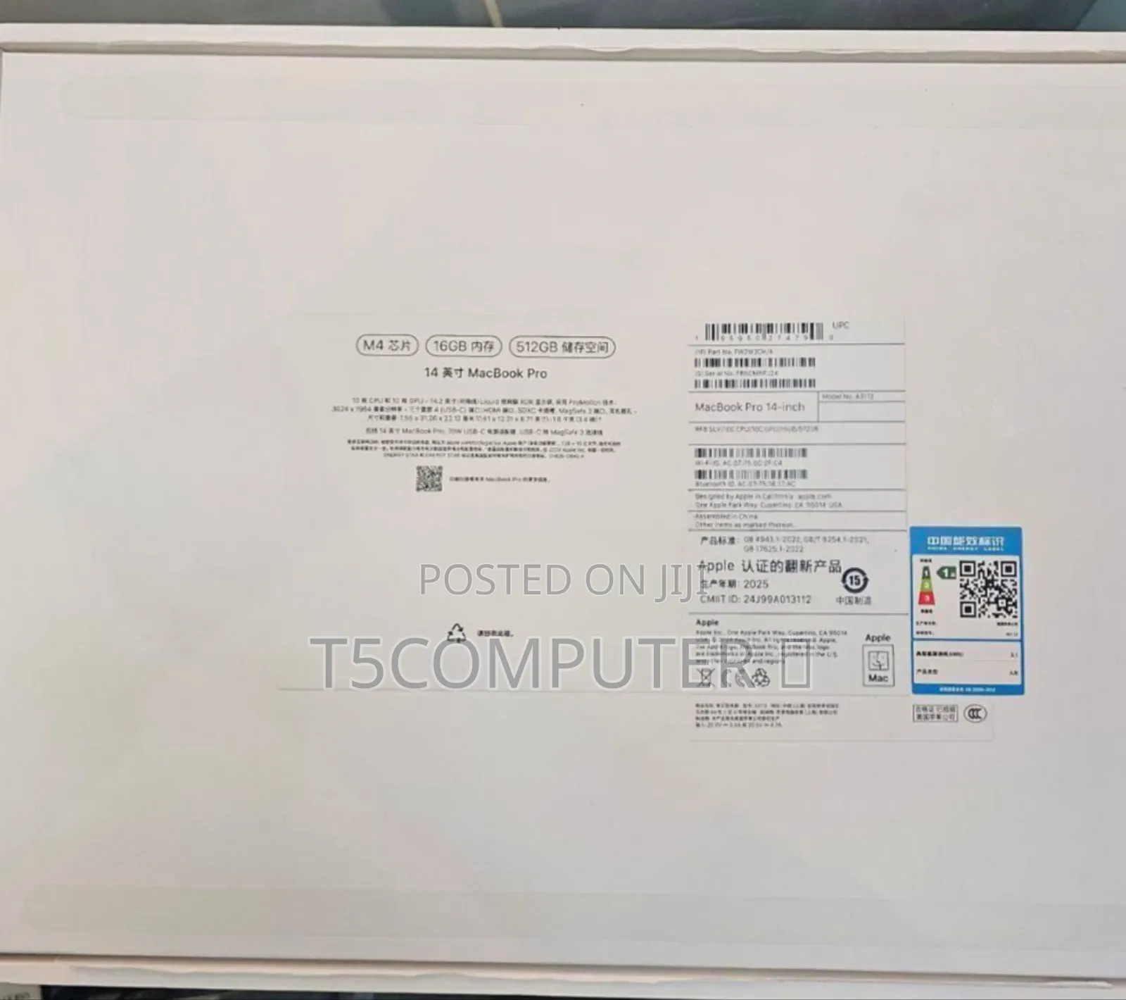 New Apple MacBook Pro 2024 M4 14-Inch 16GB Apple M4 Pro SSD 512GB