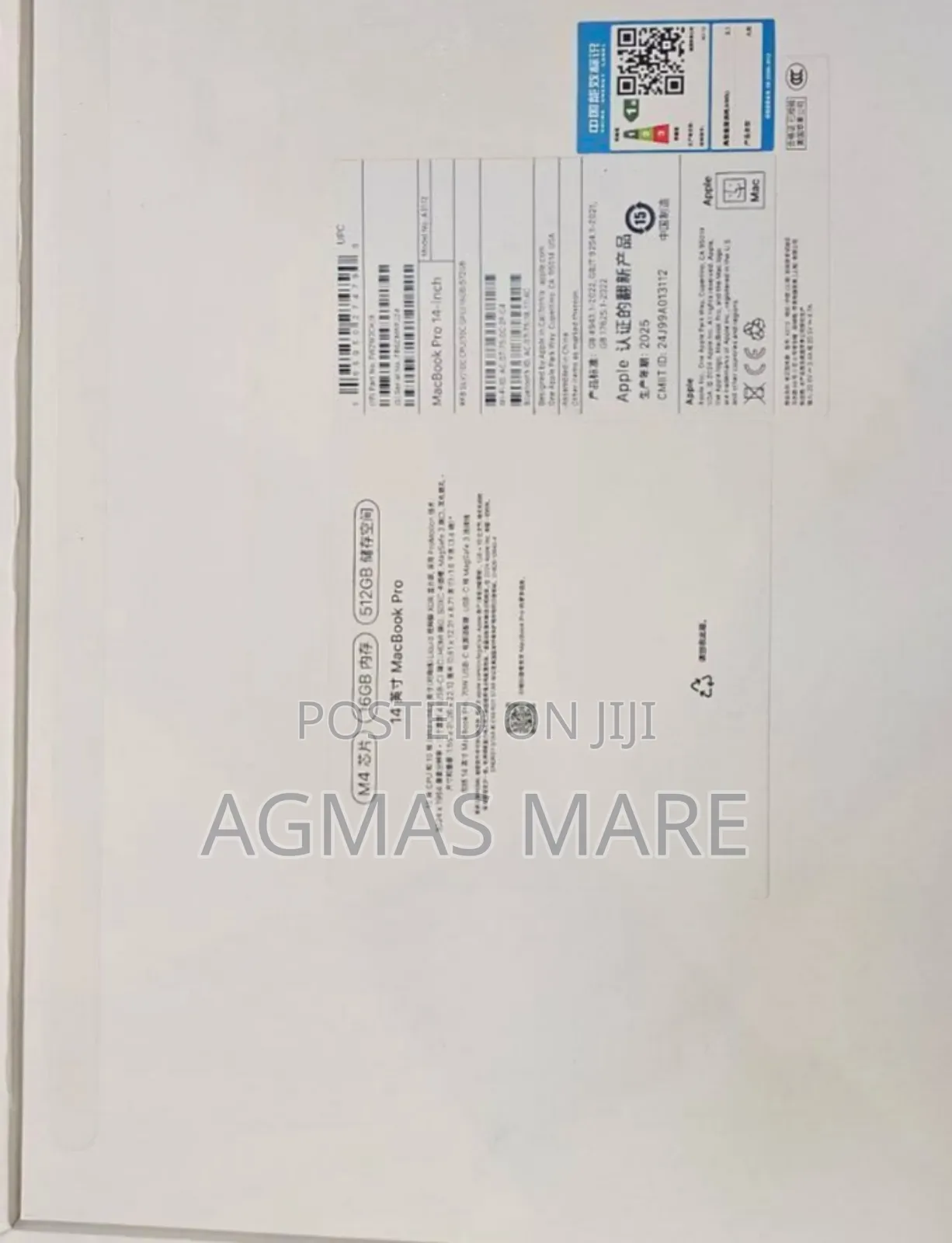 New Laptop Apple MacBook Pro 2024 M4 14-inch 16GB Apple M4 SSD 512GB