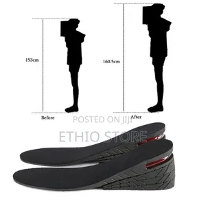 Height Increase Insoles With an Air Cushion Heel