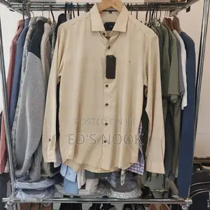 Men’S Beige (Fawn) Long-Sleeve Shirt