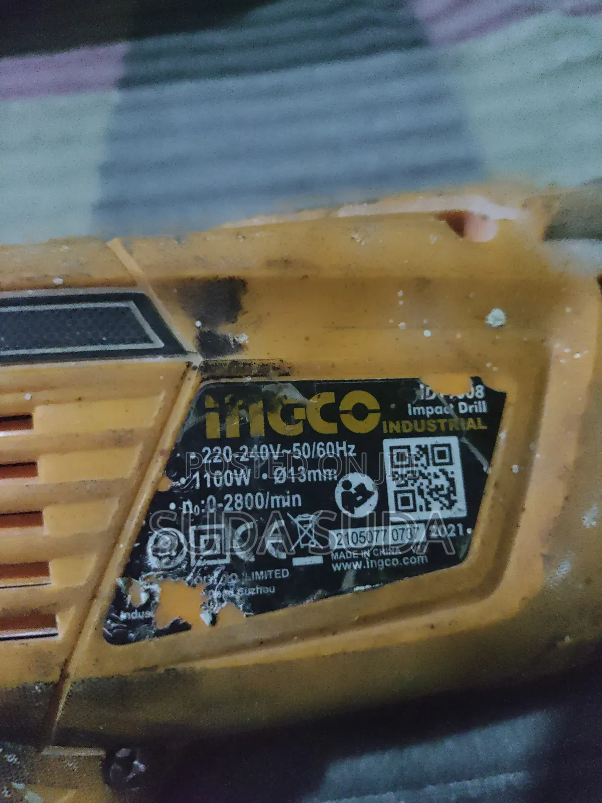 Ingco Drill 850 Wvoltage Range of 220-240v~50/60hz.