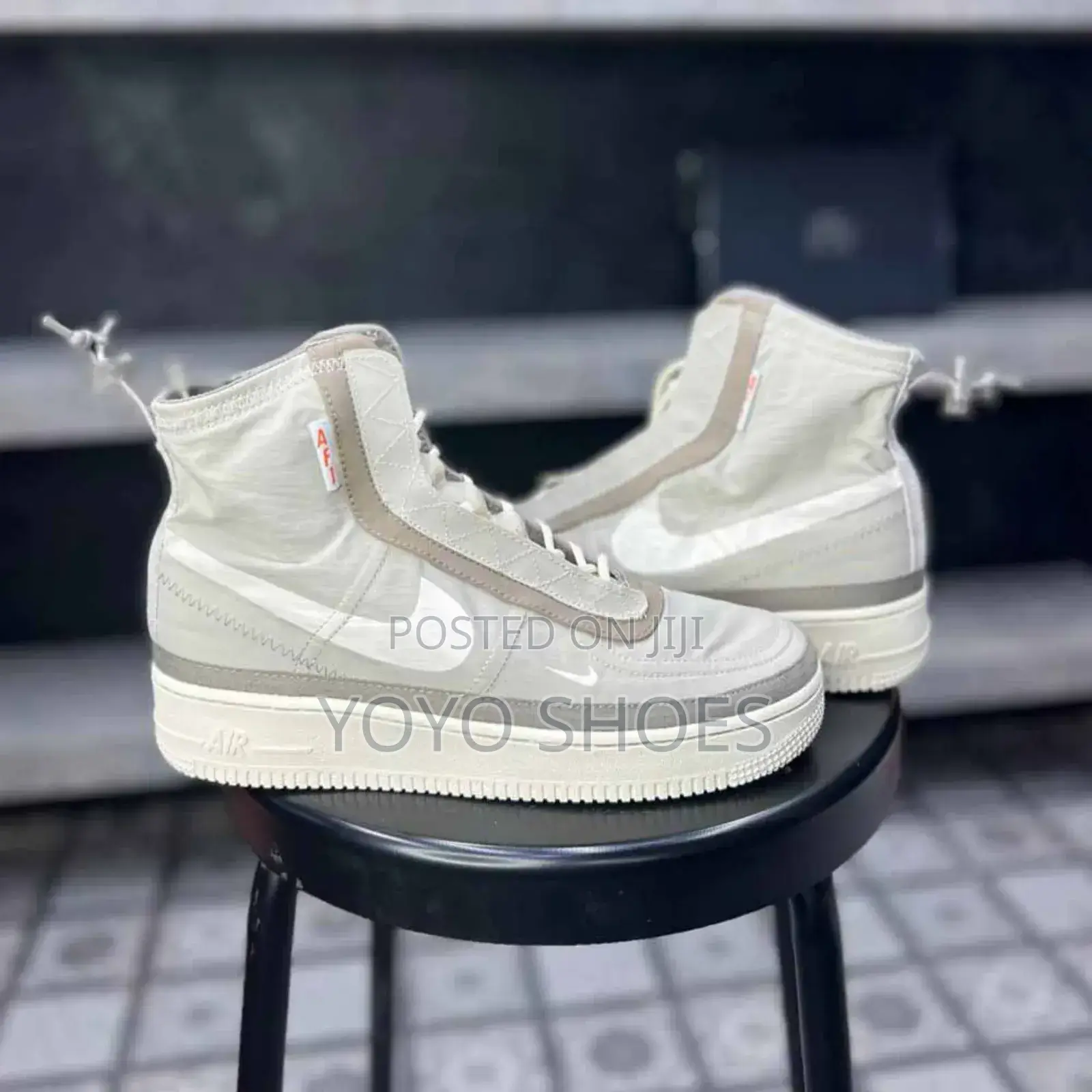 Nike Air Force 1 Shell Sail Grey Fashion Shoes