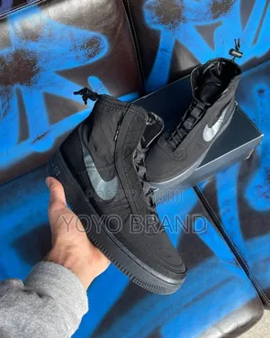 Photo - Nike Air Force 1 Shell Sail Black Boots