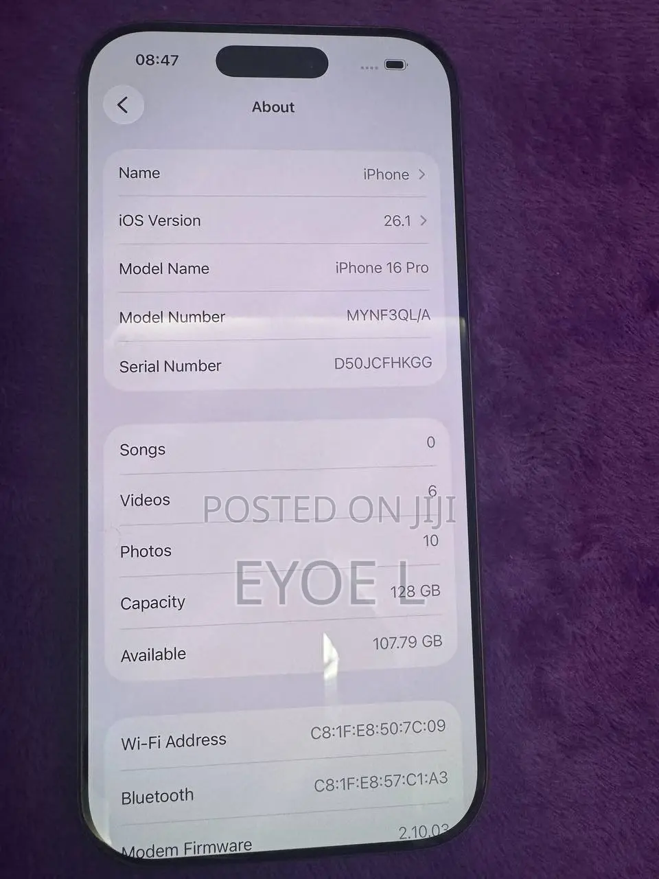 Apple iPhone 16 Pro 128 GB Silver