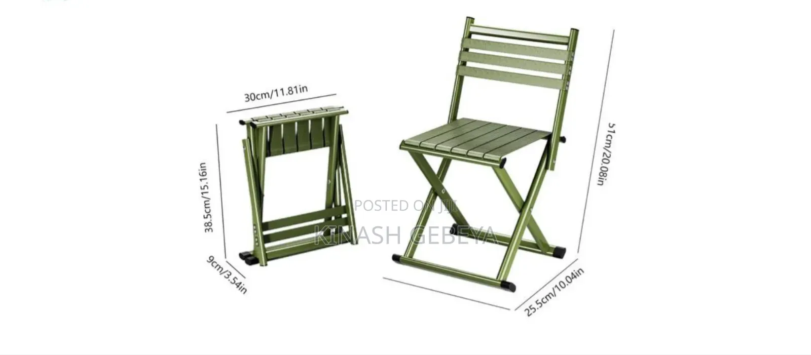 Metal Bench Foldable Travel Chair