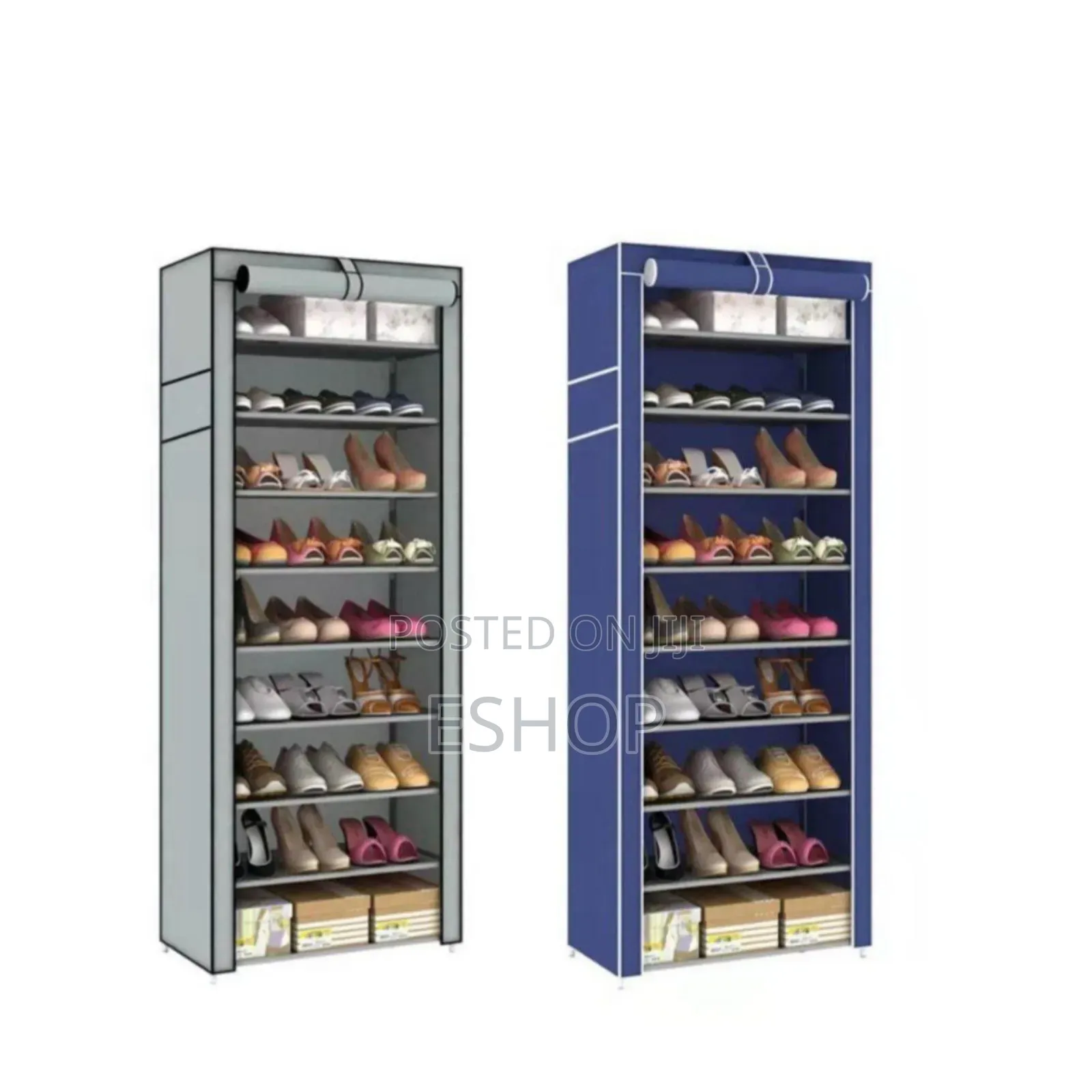 Elegant 9-Shelf Shoe Storage Tower