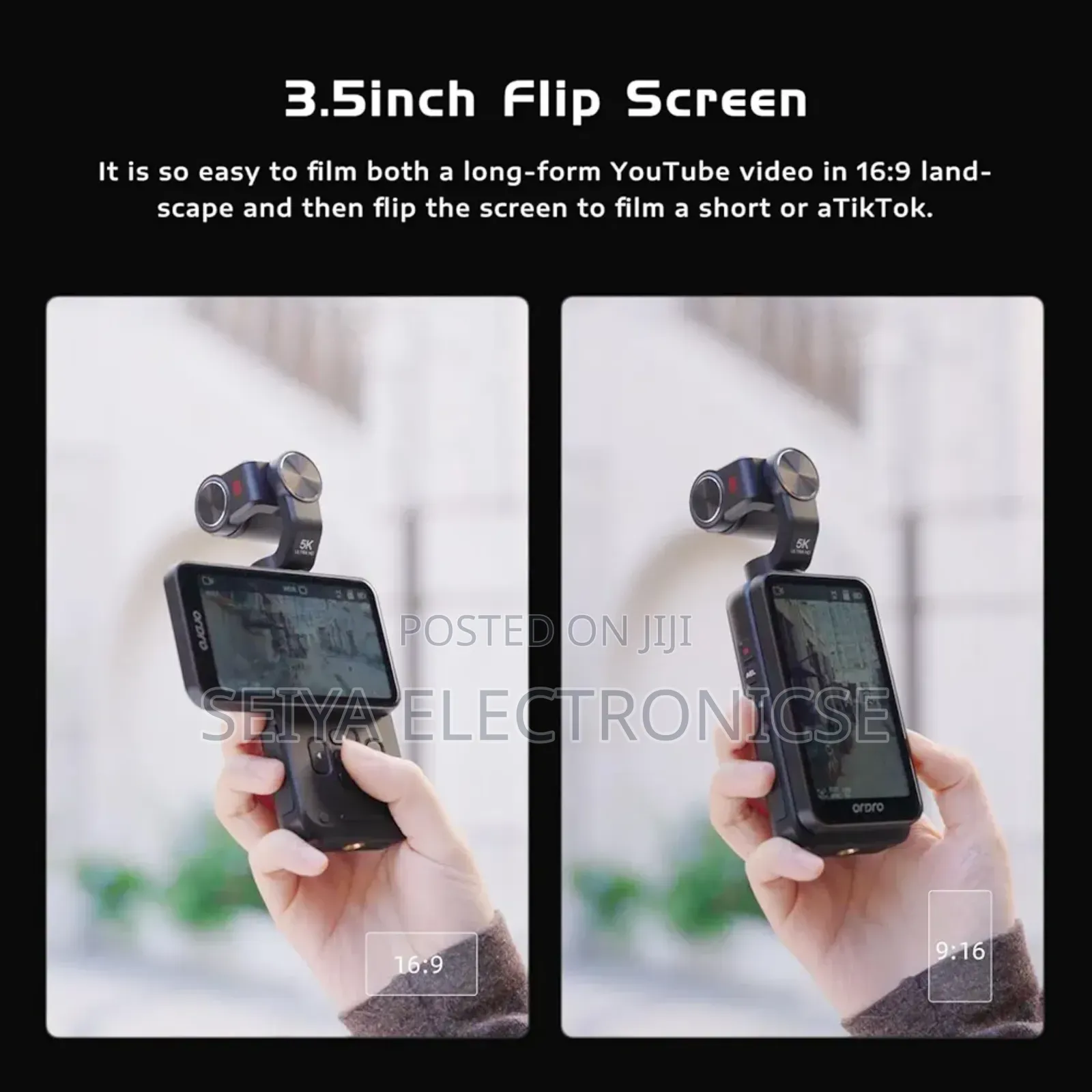 Ordro M5 Pocket Camera, 3-Axis Gimbal