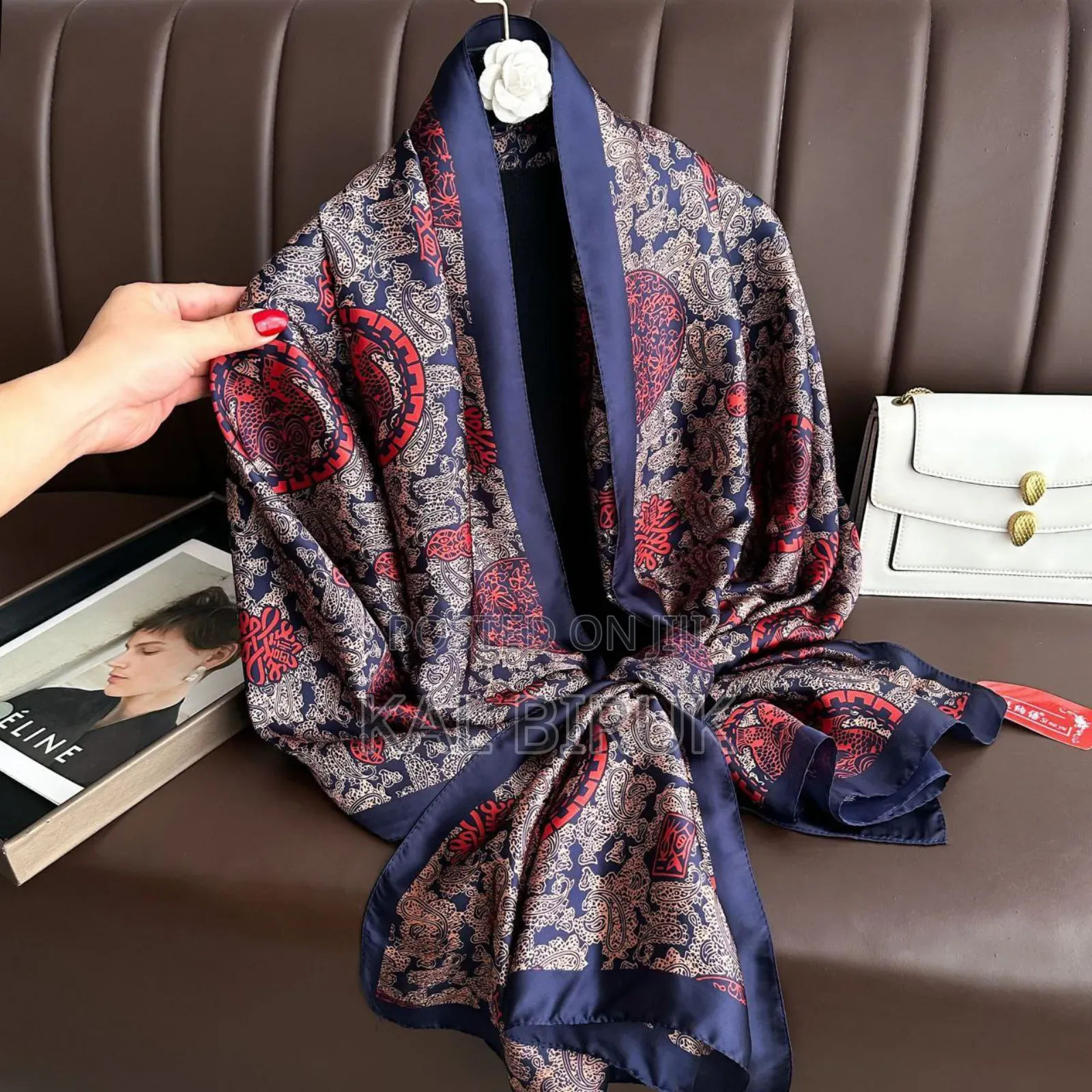 Long Patterned Scarf or Shawl