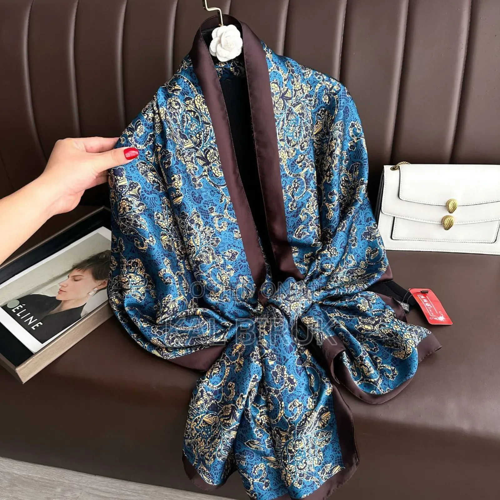 Long Patterned Scarf or Shawl