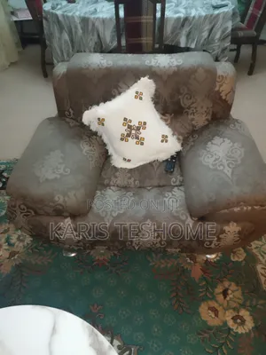 Used Durable Sofa Set – 3+2+1+1 (Classic Brown Design)