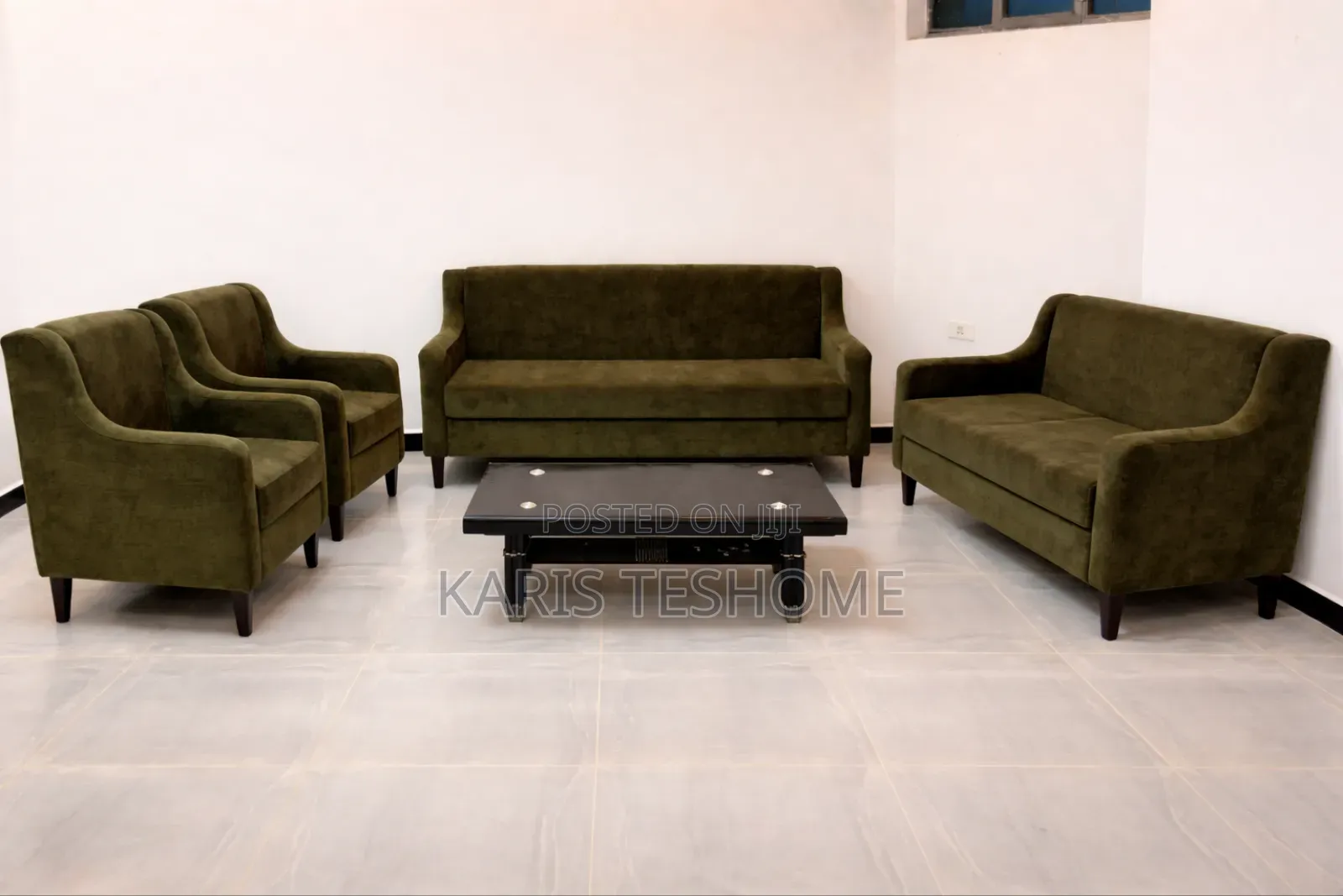 Brand New Olive Green Sofa Set for Sale