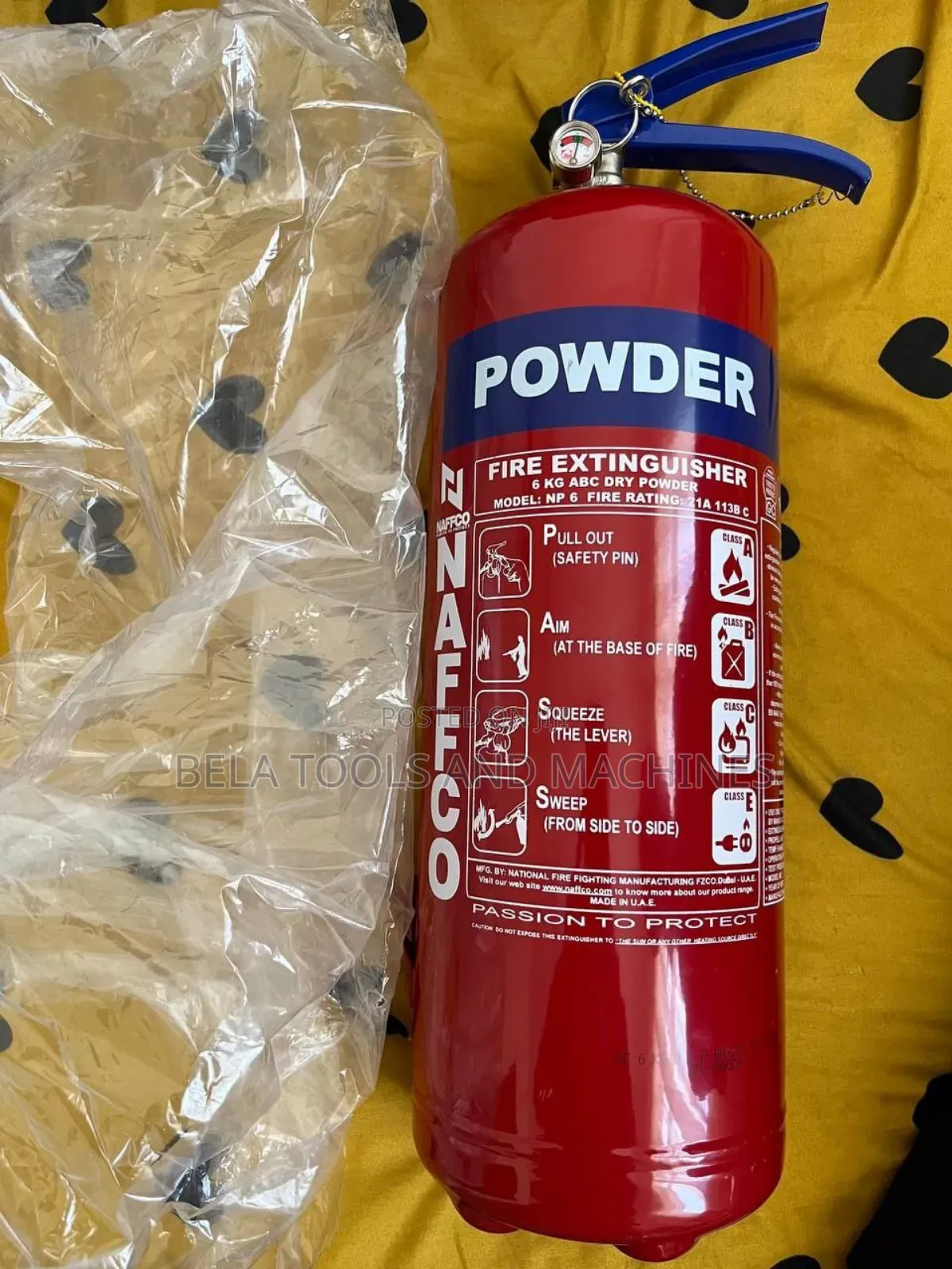 Fire Extinguisher 6kg Powder እሳት ማጥፊያ