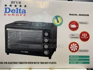 Delta Europe 48l Electric Toaster Oven With Two Hot Plates.