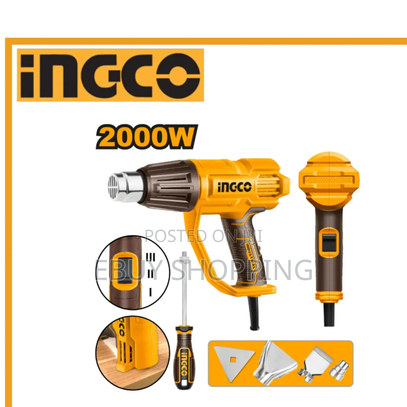 Ingco Pro-grade Heat Gun For Paint Stripping Shrinking