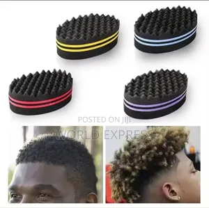 Double-Side Magic Twist Hair Brush Sponge Brush Natural Afro Ciol Wave