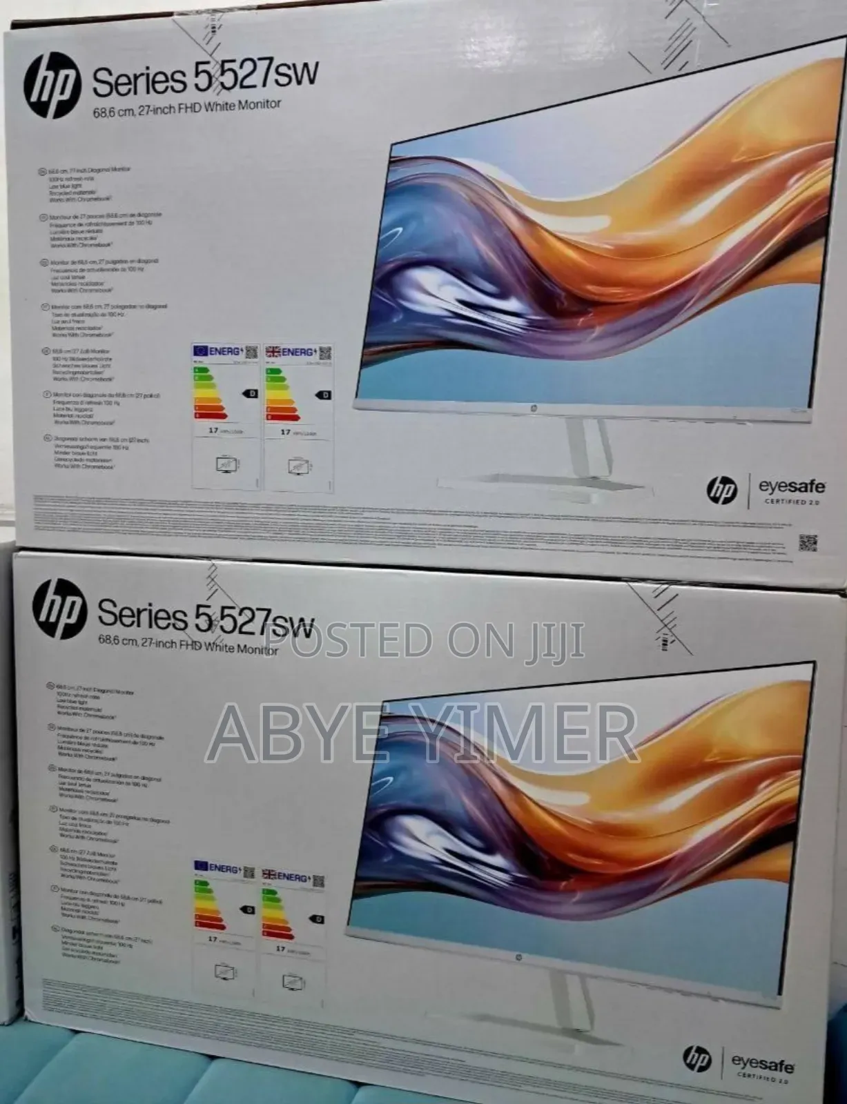 1brand New White Monitor Hp 27" Inch Monitor