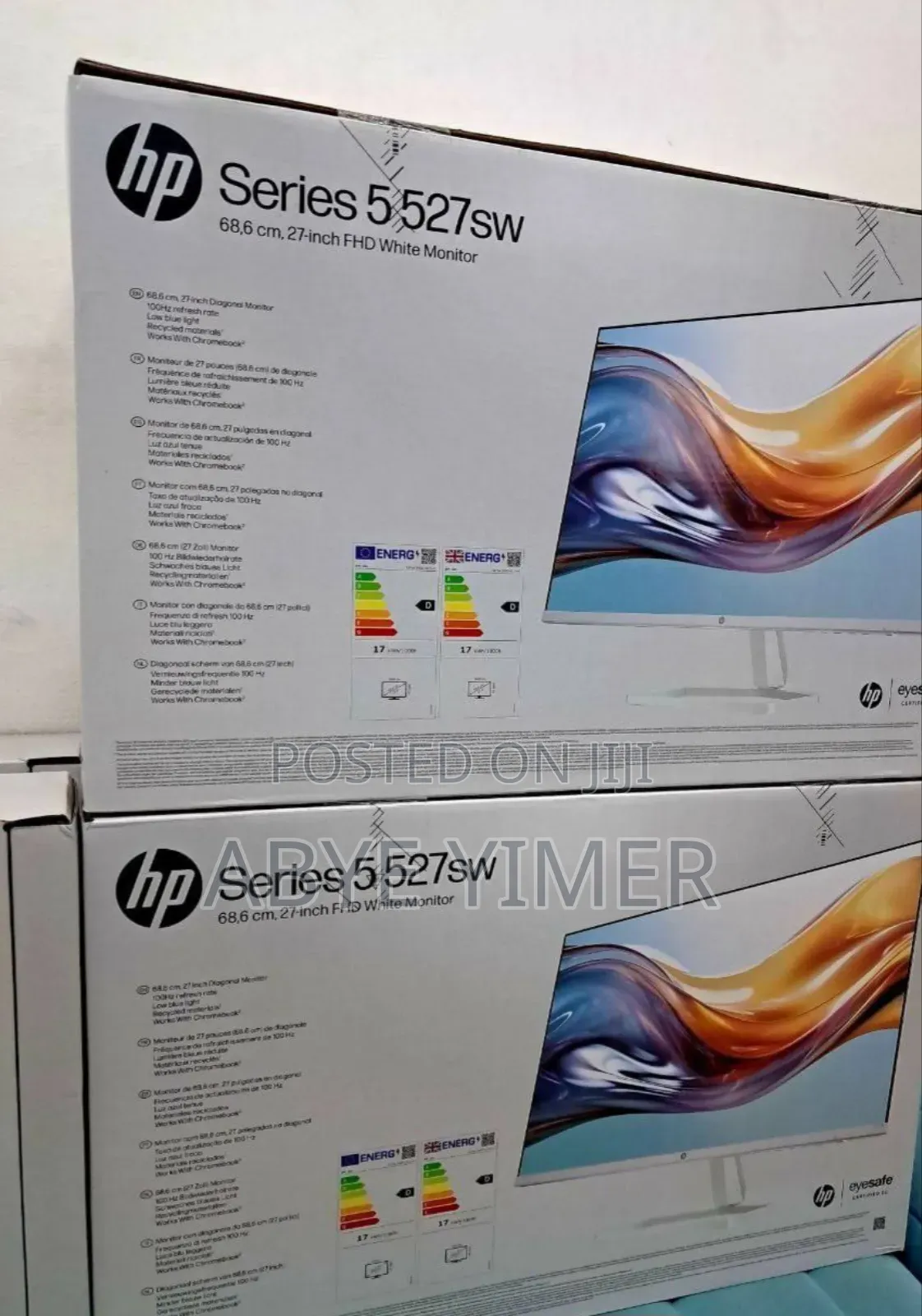 1brand New White Monitor Hp 27" Inch Monitor