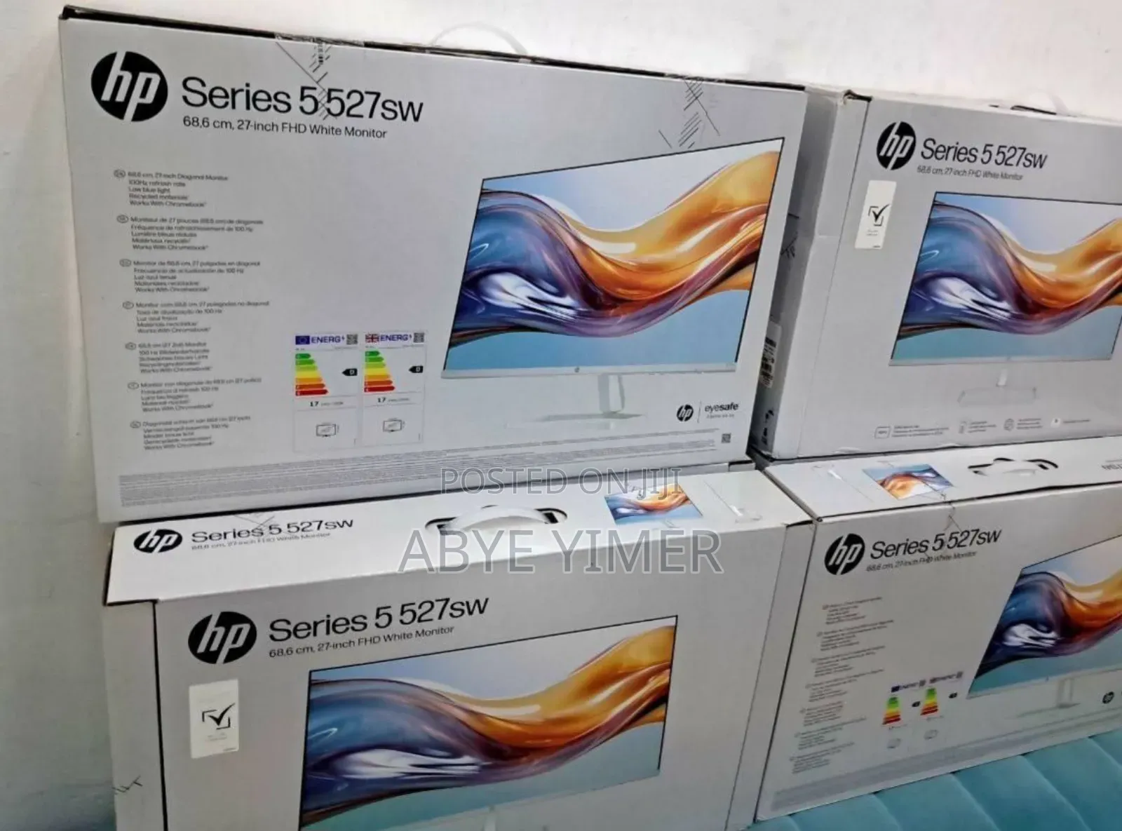 1brand New White Monitor Hp 27" Inch Monitor