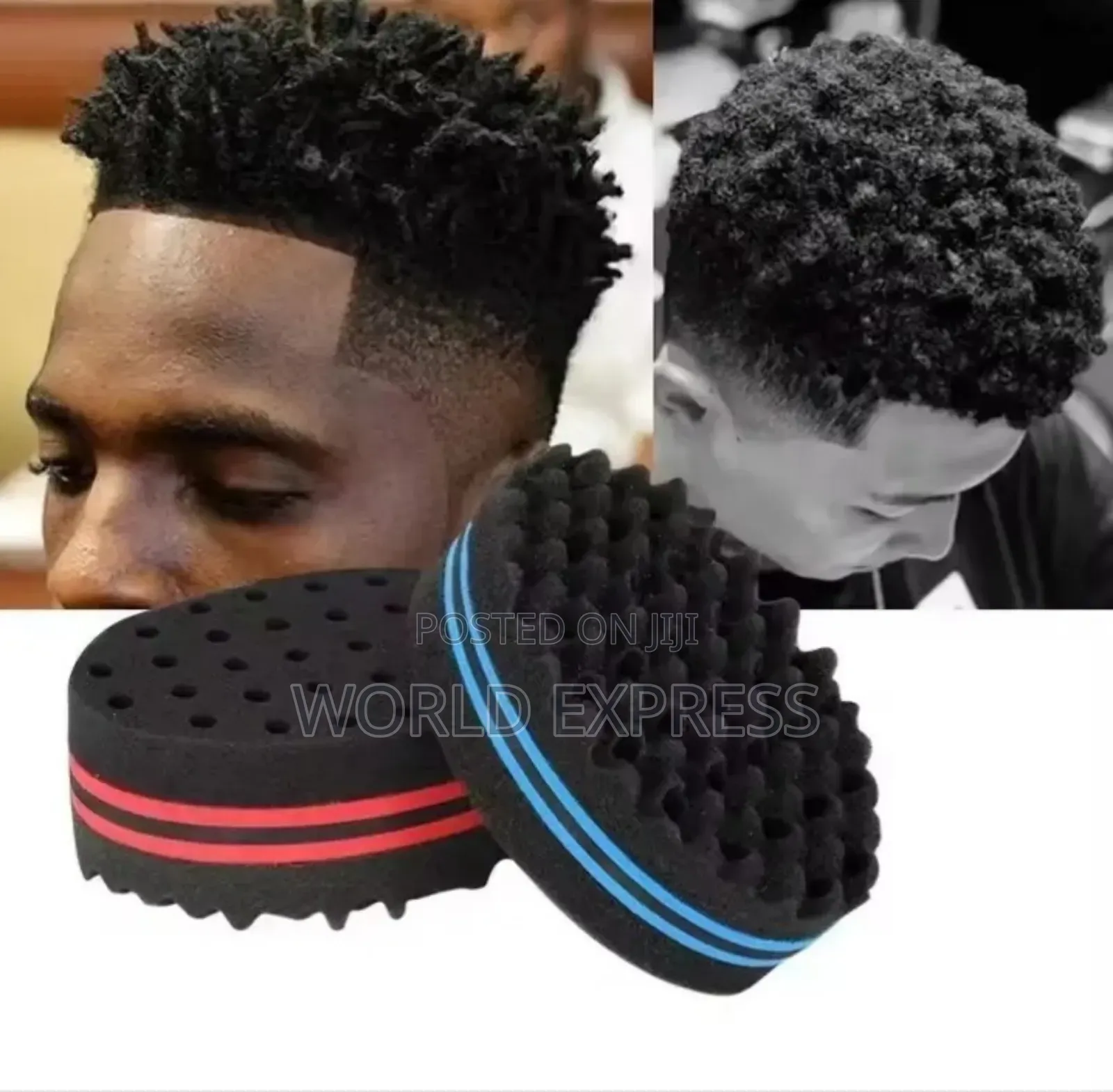 Double-Side Magic Twist Hair Brush Sponge Brush Natural Afro Ciol Wave