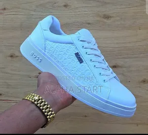 Boss High Master Quality Smooth Flat Shoes Full Lather