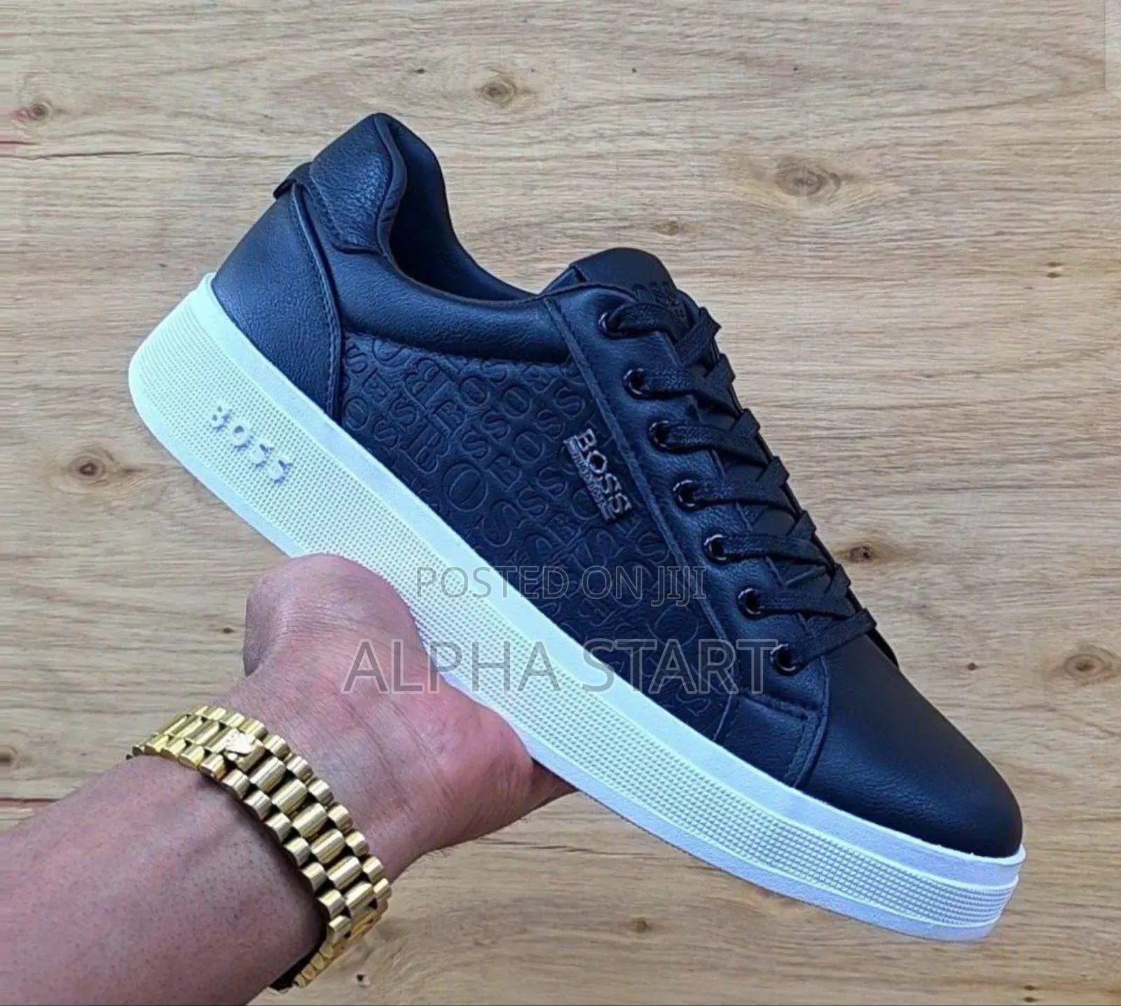 Boss High Master Quality Smooth Flat Shoes Full Lather