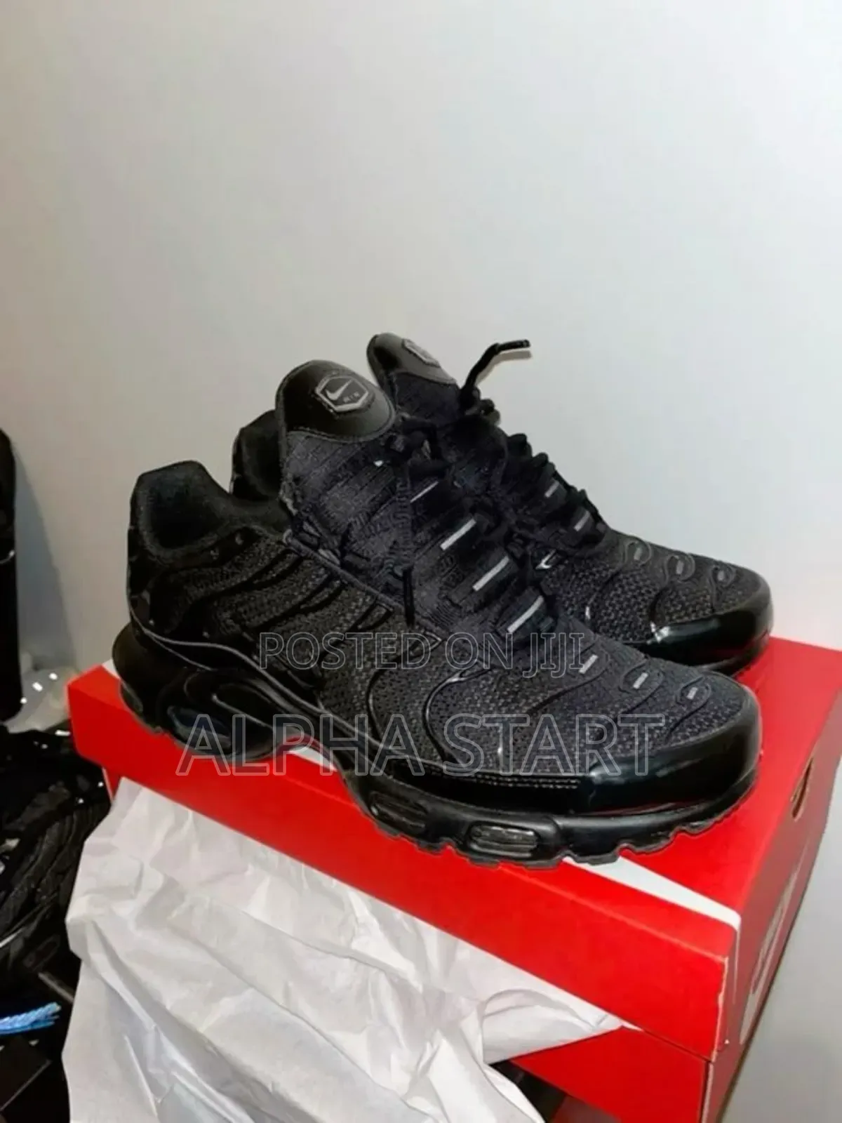 Nike Tn Full Black High Master Quality Smooth Sneakers