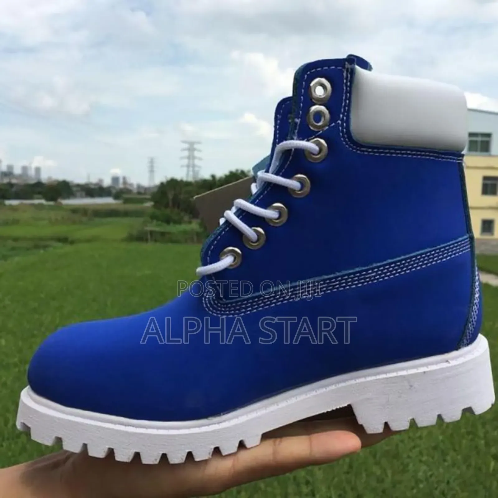 Timberland Blue High Master Quality Boots for Man's Made in Usa